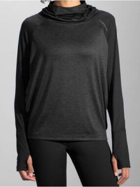 Brooks Dash Hoodie in Black Heathered Size L